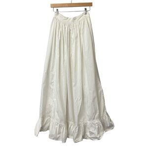 Vintage white cotton petticoat Tiered Edwardian skirt Size XS